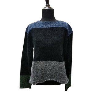 Norma & Hyla NH handloomed Chenille Color-Block Sweater S